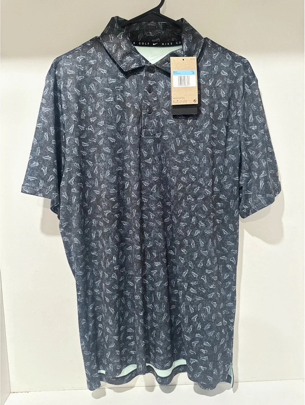 Nike Golf Dri-FIT Golf Shoe Print Polo - NWT - Men’s Medium - Employee Sample